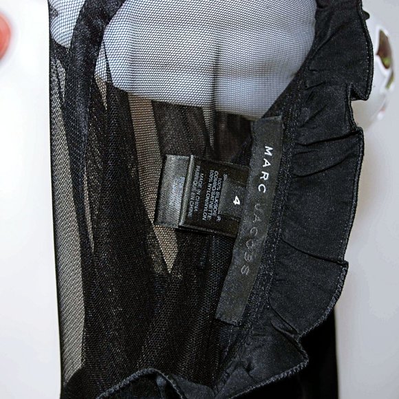 Marc Jacobs Black Silk and Lace Cocktail Dress - Picture 7 of 7